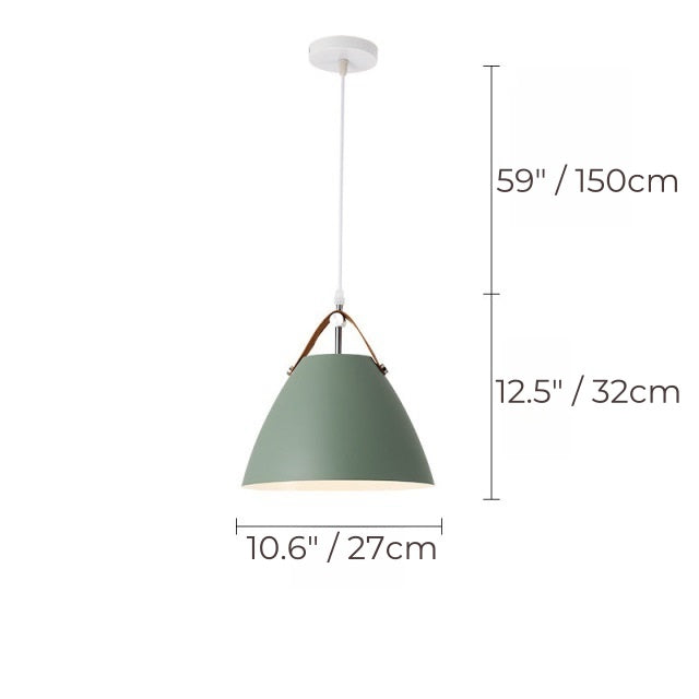 Leather Strap Bell Modern Pendant Light