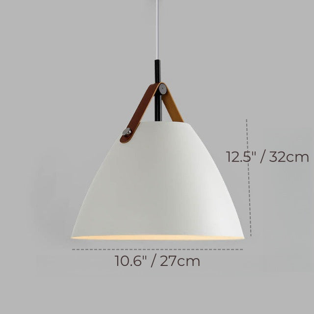 Leather Strap Bell Modern Pendant Light