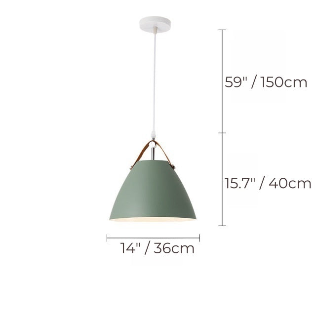 Leather Strap Bell Modern Pendant Light