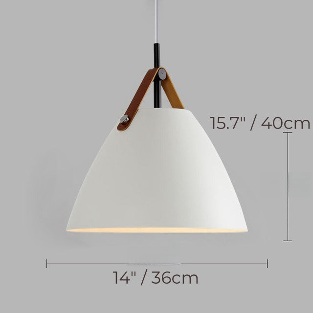 Leather Strap Bell Modern Pendant Light