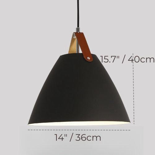 Leather Strap Bell Modern Pendant Light