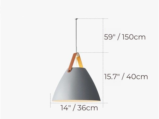 Leather Strap Bell Modern Pendant Light