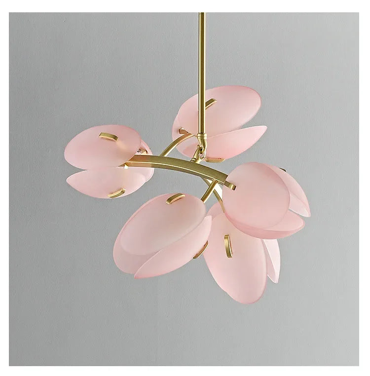 Flower Bud Glass Branch Chandelier