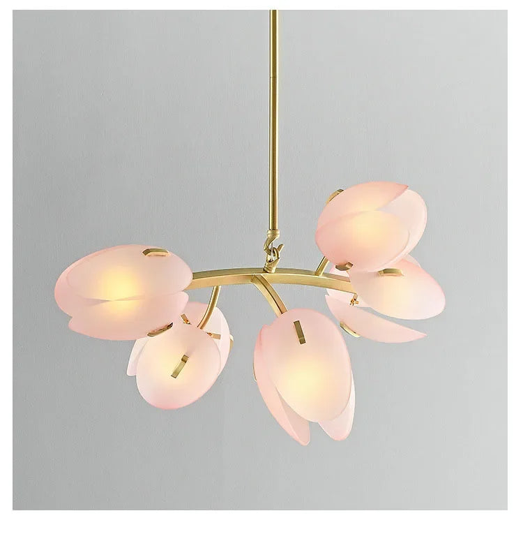 Flower Bud Glass Branch Chandelier