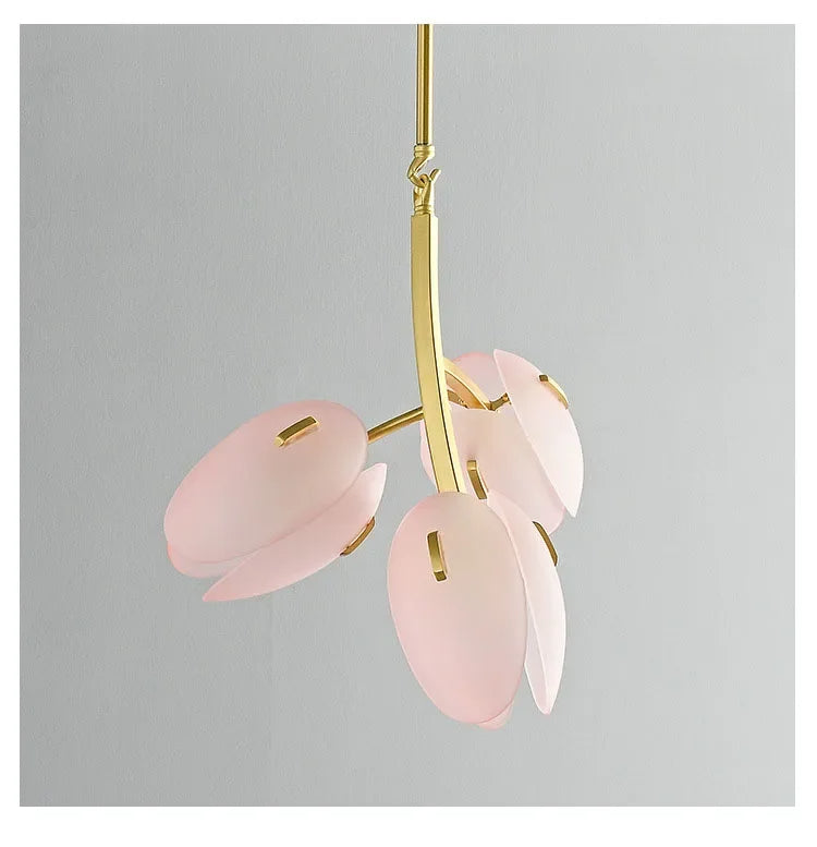 Flower Bud Glass Branch Chandelier