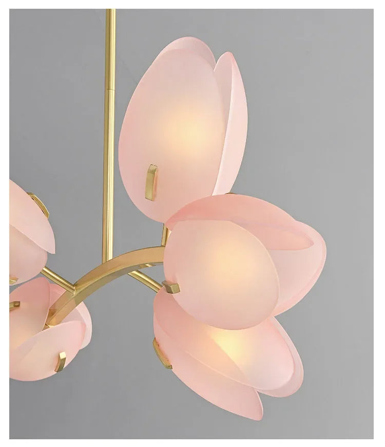 Flower Bud Glass Branch Chandelier