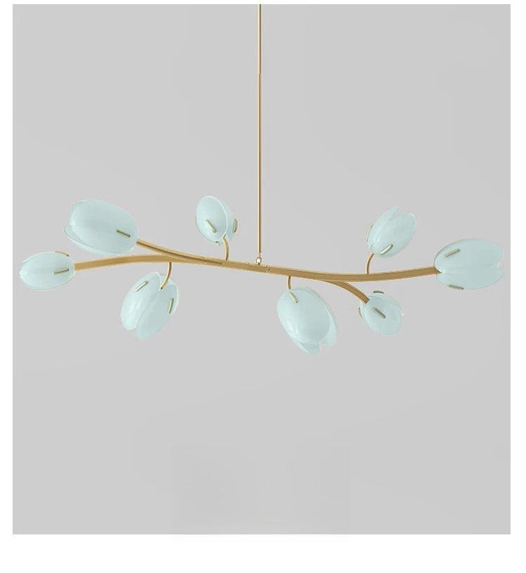 Flower Bud Glass Branch Chandelier