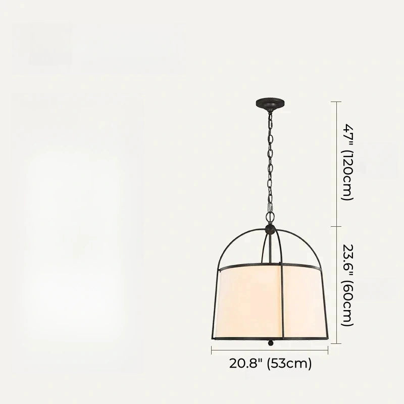 Pendelleuchte „Sienna“ aus geometrischem Stoff