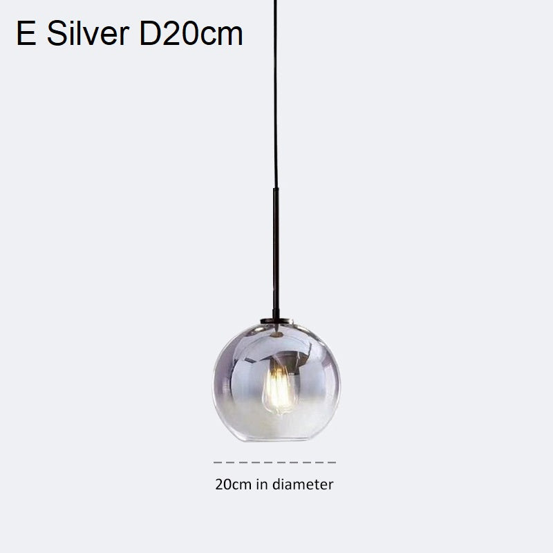 Nordic Smoky Grey Glass Pendant Lights