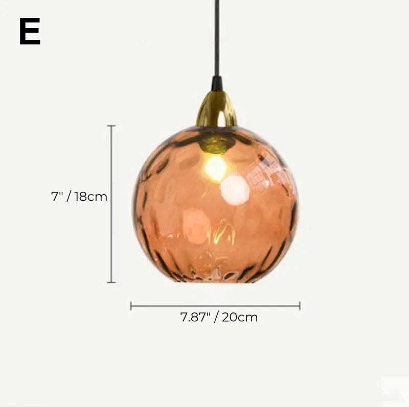 Pendelleuchten aus gehämmertem Glas