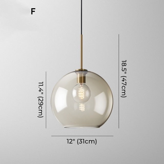 Übergangsmoderne Pendelleuchte aus Glas