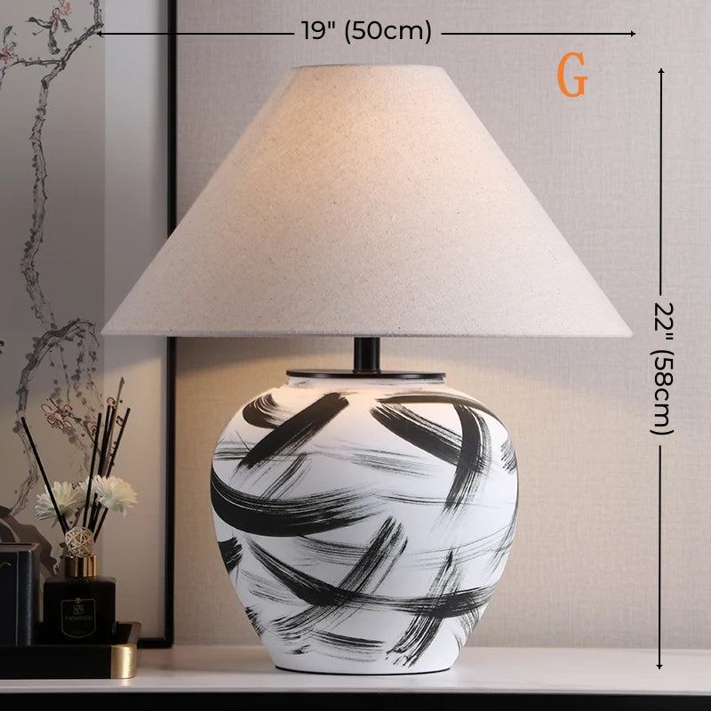 Miller Ceramic Table Lamp (19"-22")