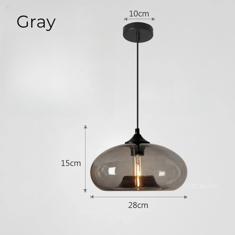 Schlichte Pendelleuchten aus reinem ovalem Glas