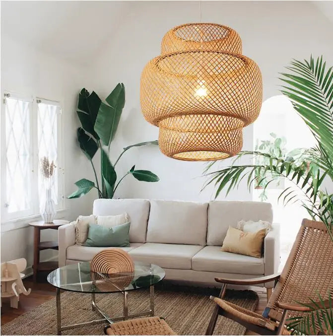 Large Bamboo Pendant Light