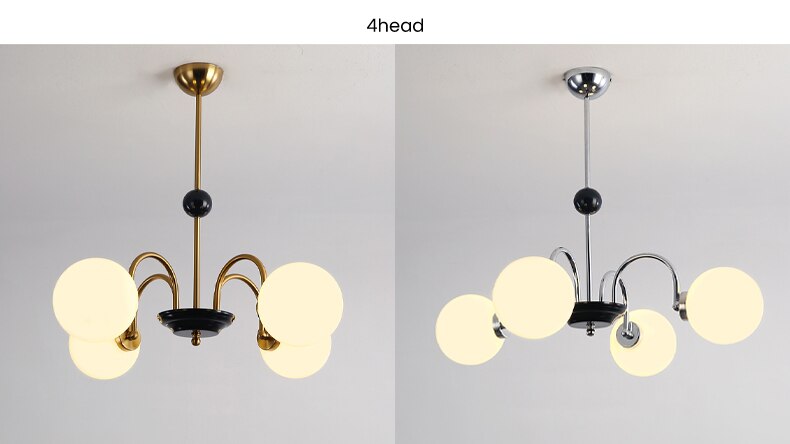 Retro Nordic Gold Classic 5 Heads Chandelier