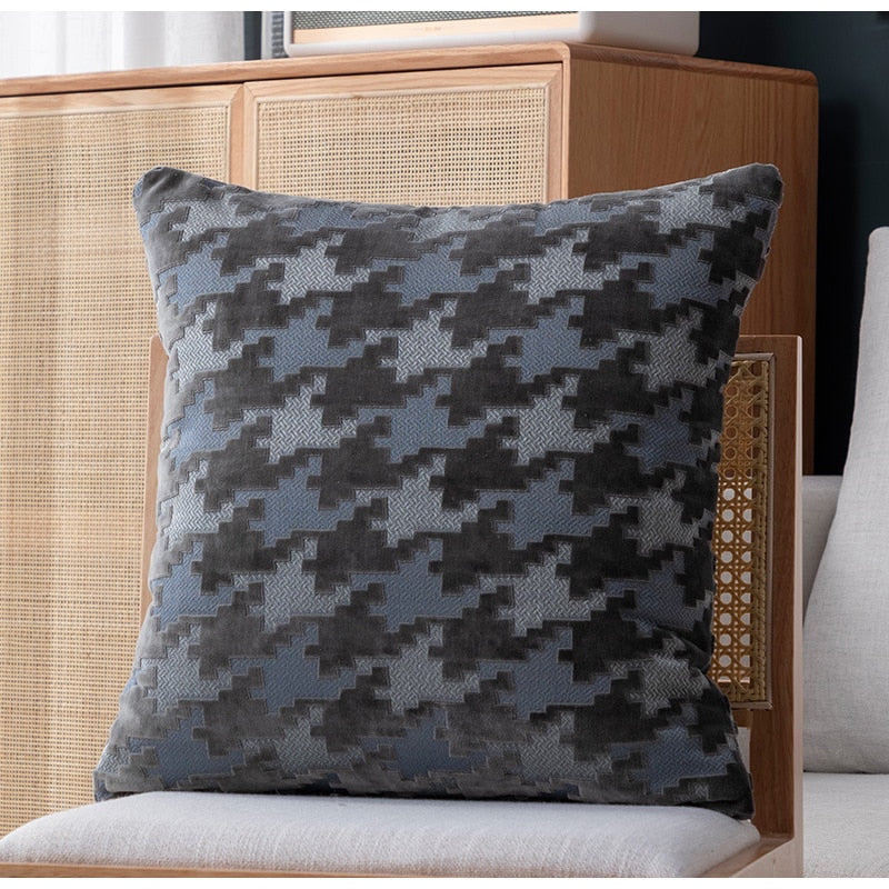 Houndstooth Throw Pillow Covers 45x45cm