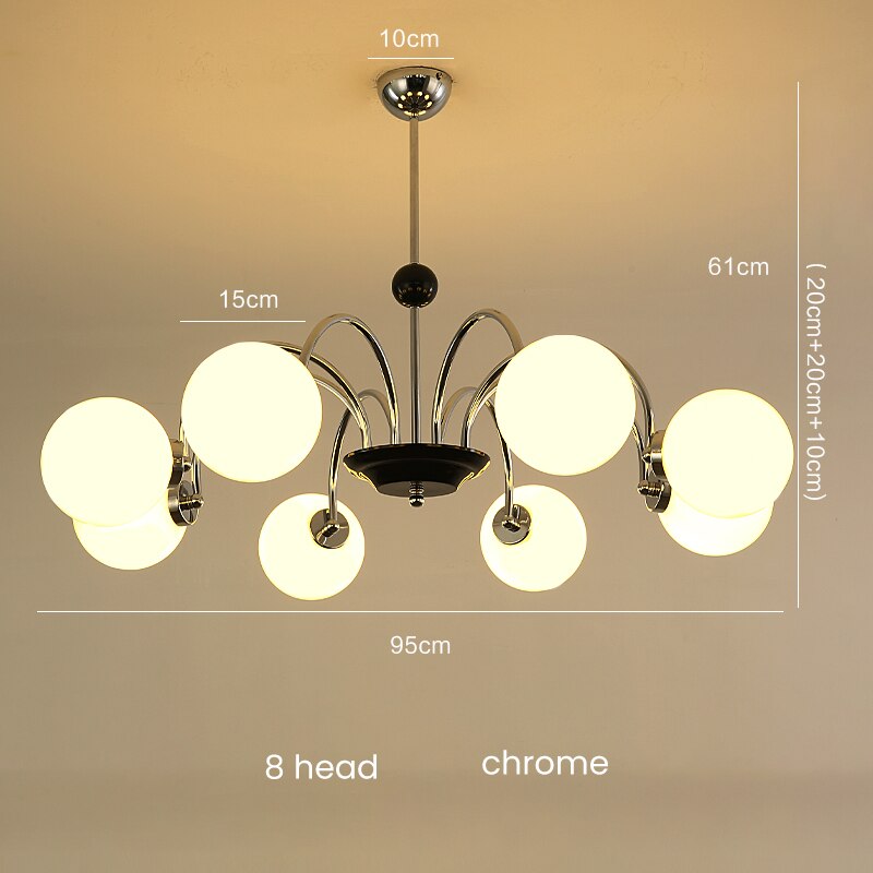 Retro Nordic Gold Classic 5 Heads Chandelier