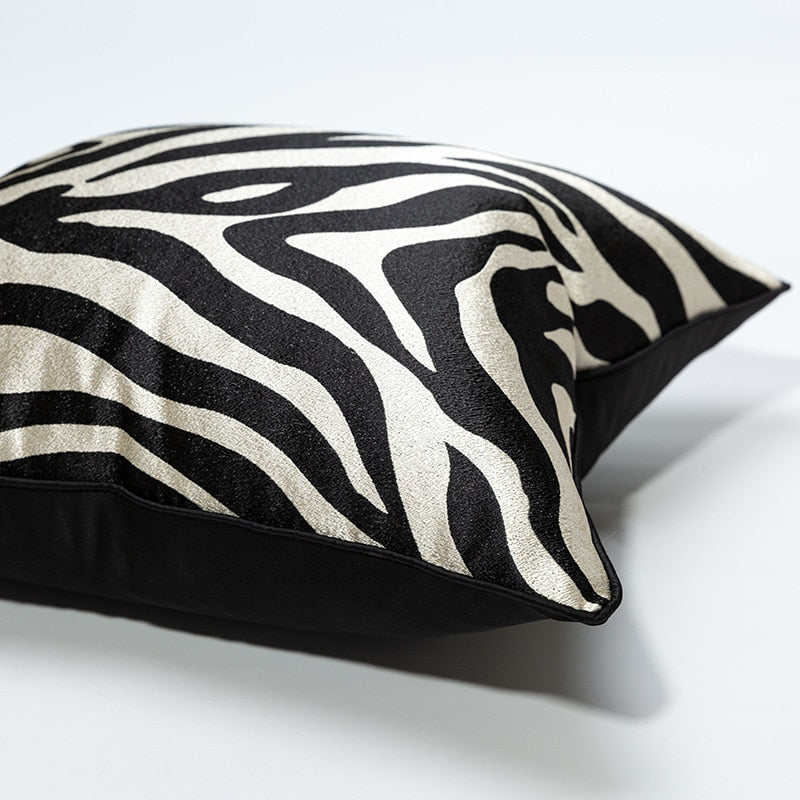 Black and White Zebra Striped Pillow Case