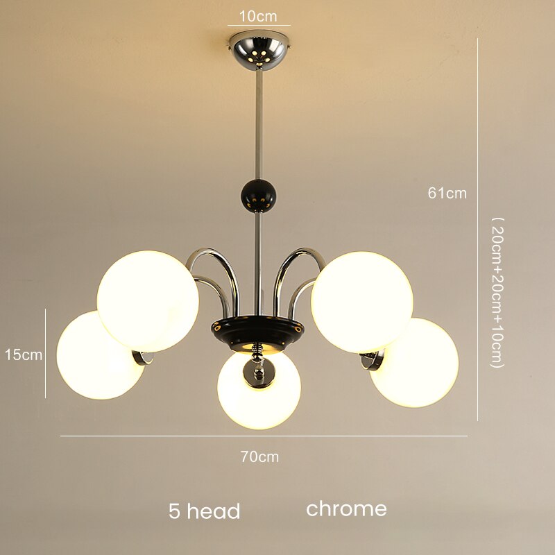 Retro Nordic Gold Classic 5 Heads Chandelier