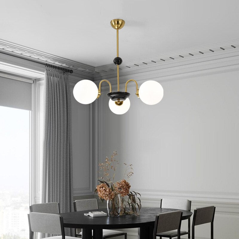 Retro Nordic Gold Classic 5 Heads Chandelier