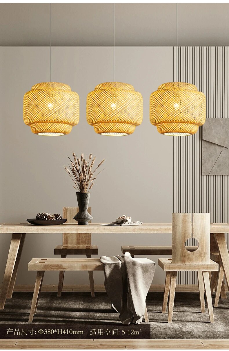 Large Bamboo Pendant Light