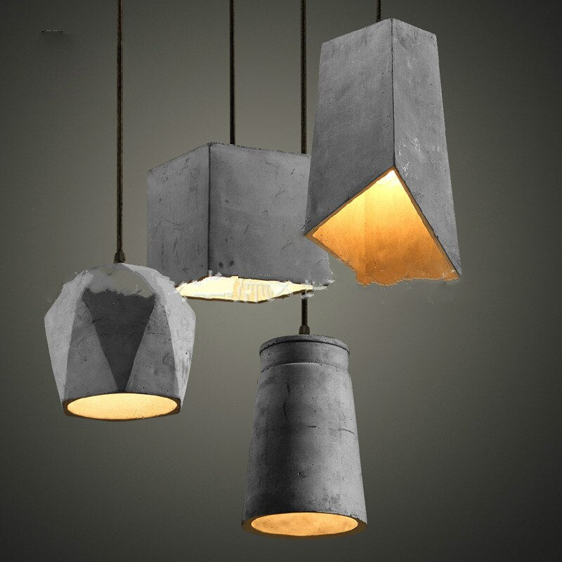 Industrial Rustic Concrete Pendant Lights