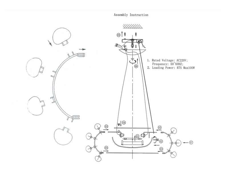 Modern Taoism Luxury Acrylic LED Chandelier