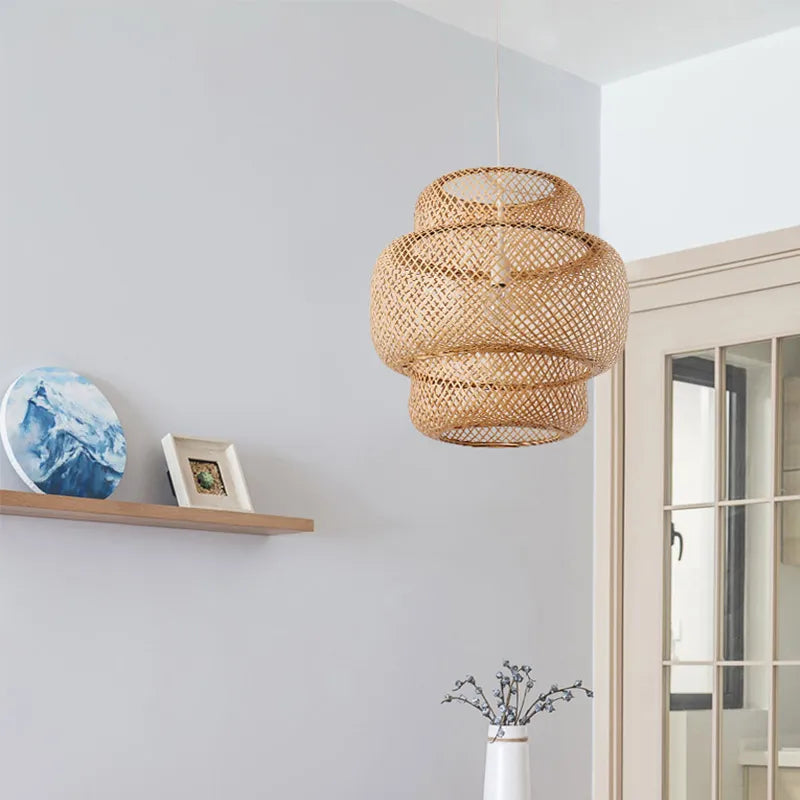 Large Bamboo Pendant Light