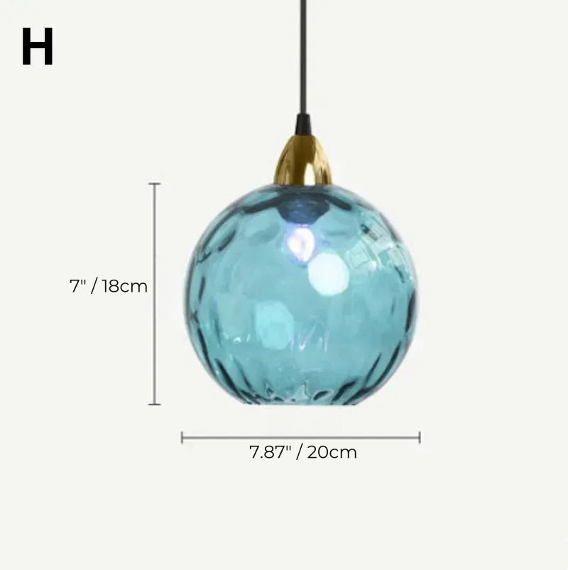 Pendelleuchten aus gehämmertem Glas