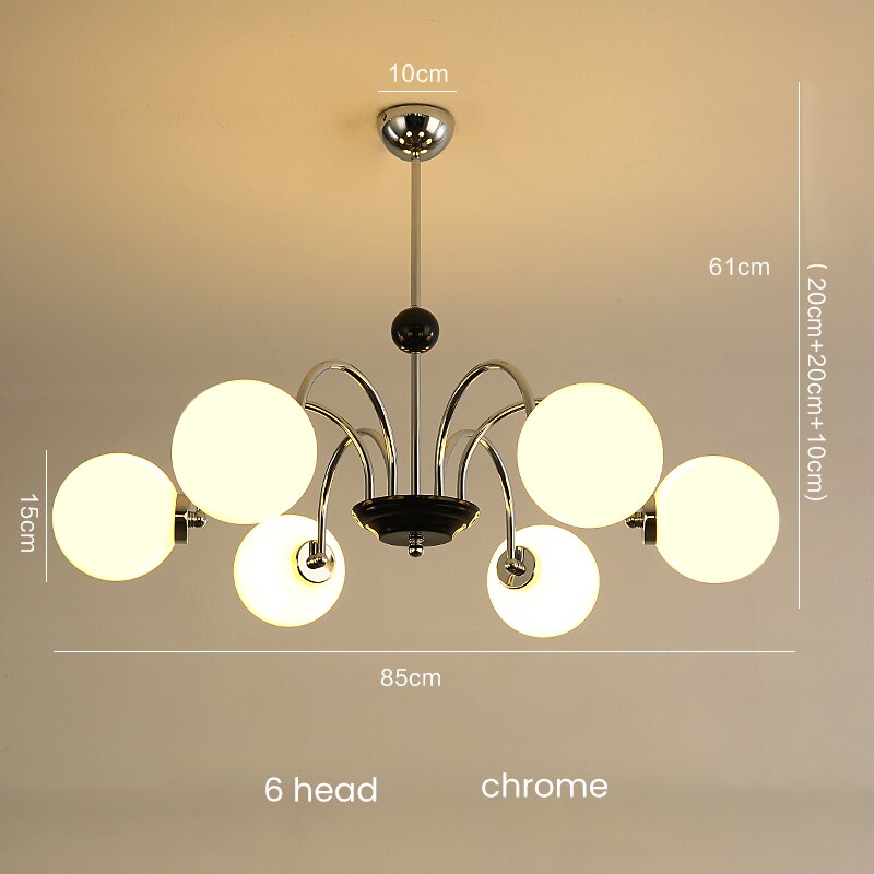 Retro Nordic Gold Classic 5 Heads Chandelier