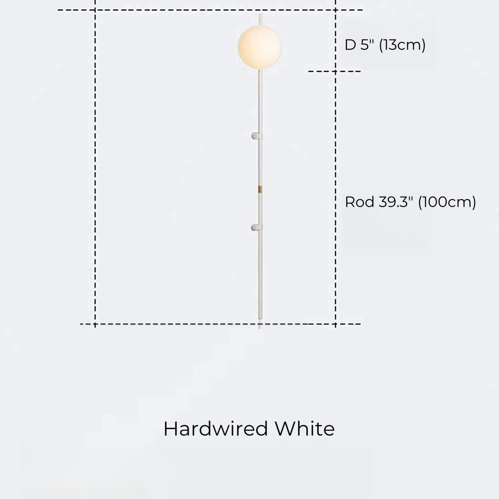 Nordische minimalistische weiße Kugel-Wandleuchte
