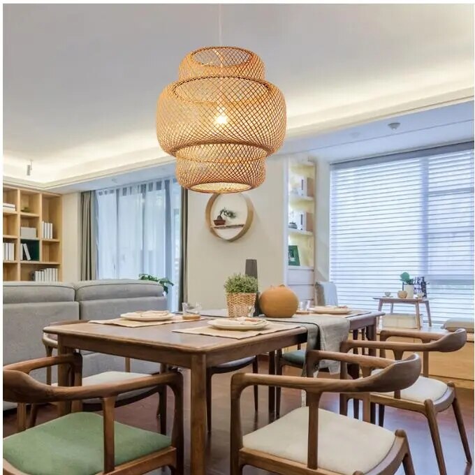 Large Bamboo Pendant Light