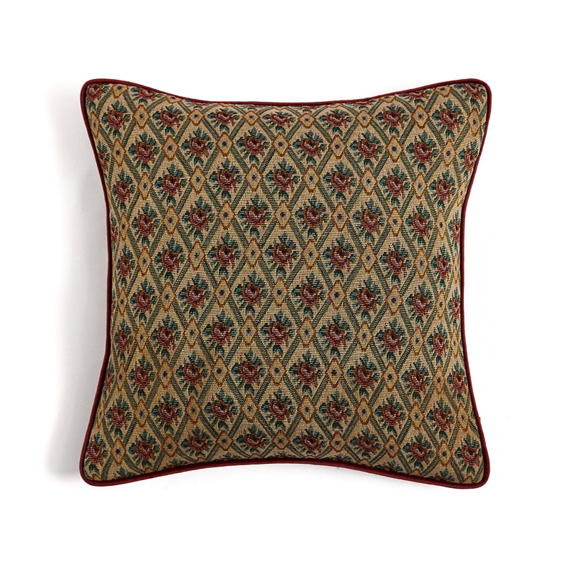 Retro Luxury Lumbar Pillow Case Fringed