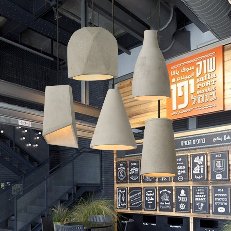 Industrial Rustic Concrete Pendant Lights