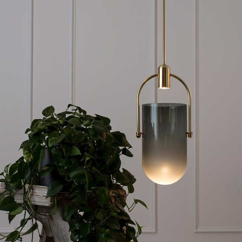 Nordic Smoky Grey Glass Pendant Lights