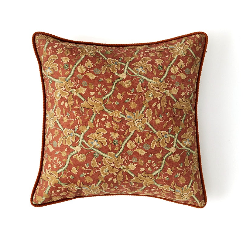 Retro Luxury Lumbar Pillow Case Fringed