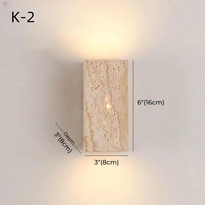 Natural Stone Travertine Hallway Wall Sconces