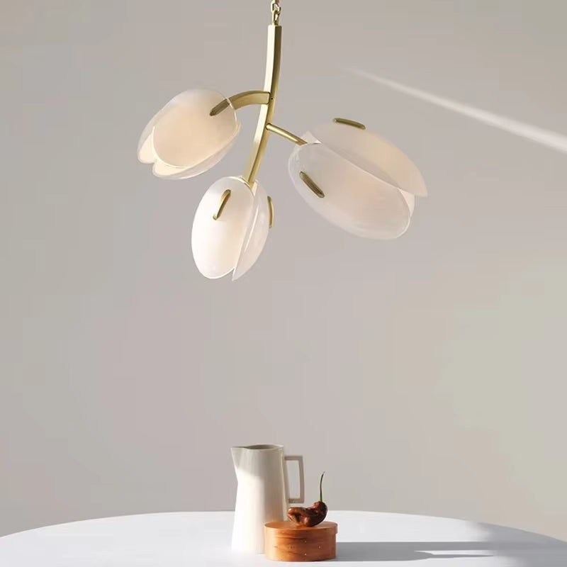 Flower Bud Glass Branch Chandelier