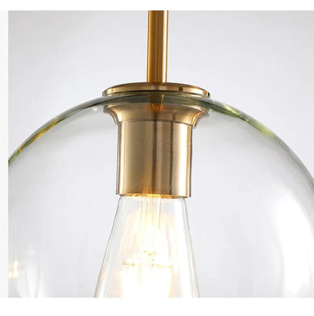 Nordic Simple Clear Glass Pendant Lights, Gold