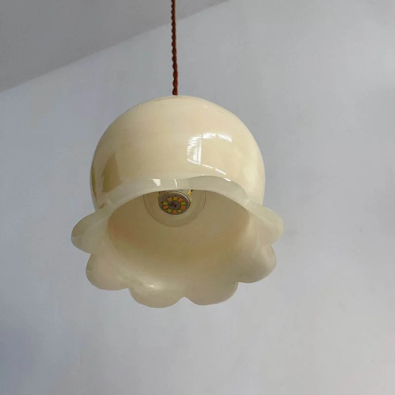 French Tulip Glass Pendant Light