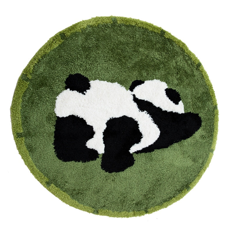 Panda Rug Hand Turfted 100x100cm