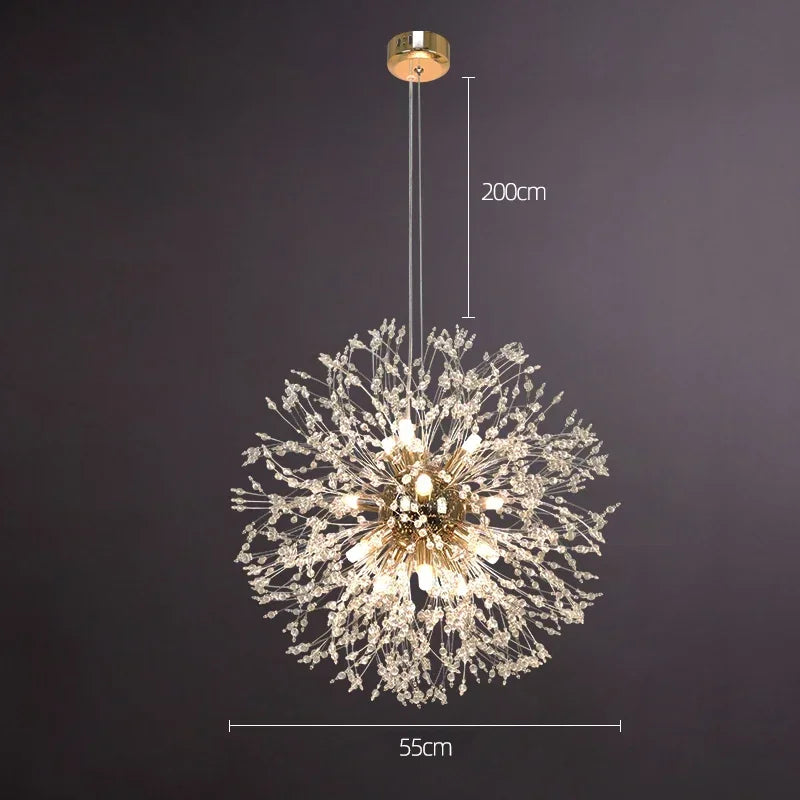 Sparkling Dandelion Crystal Chandelier