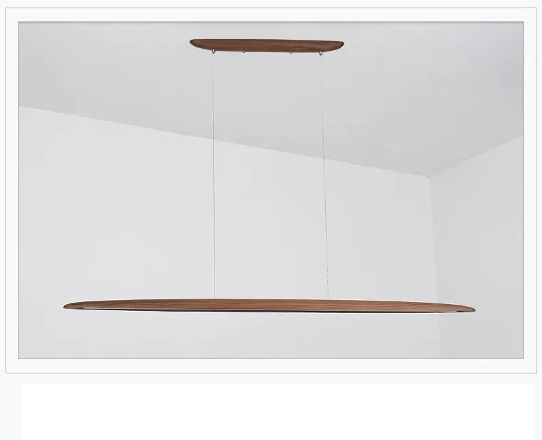 Natural Wood Linear Pendant Light