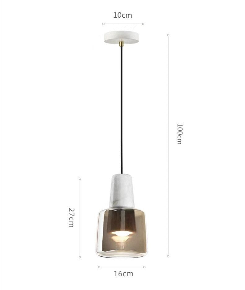 Minimalist Marble Glass Pendant Light