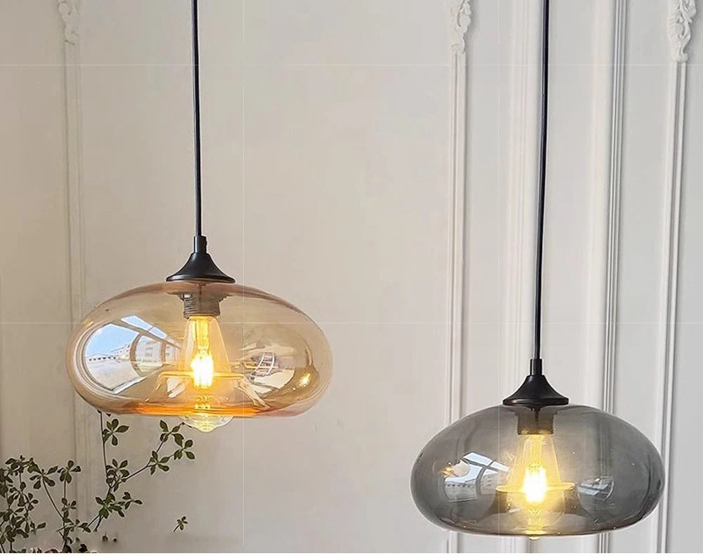 Simple Pure Oval Glass Pendant Lights