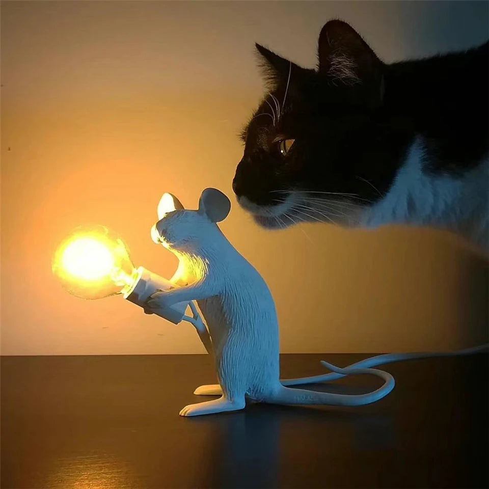 Maus-Skulpturlampe für den Innenbereich, USB-Stecker