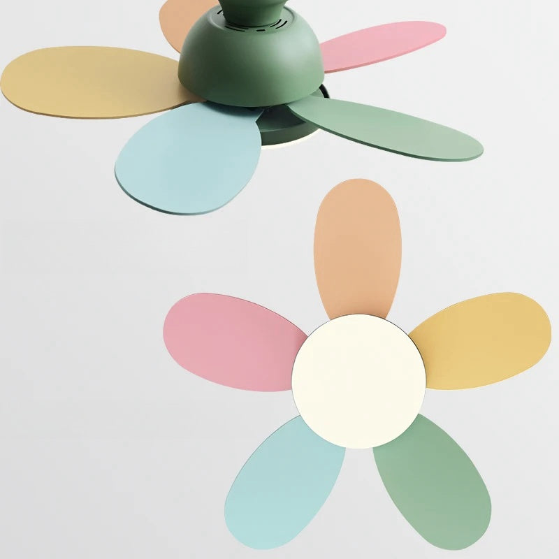 Remote-Controlled Colorful Chandelier Fan for Kids' Bedrooms