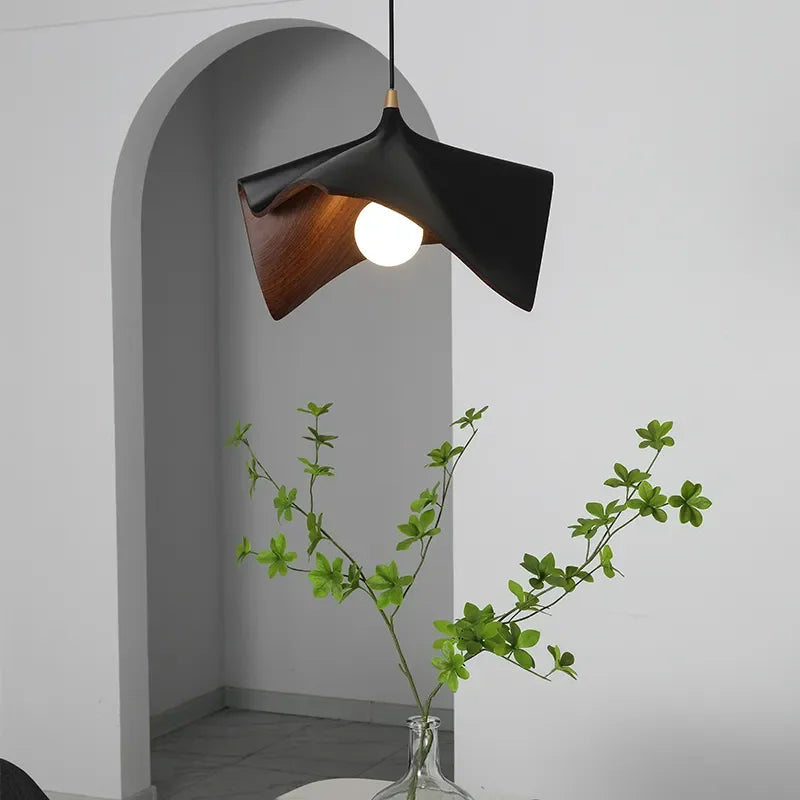 Unique Leather-Shaped Looking Resin Pendant Lighting