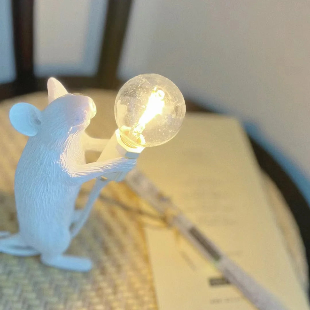 Maus-Skulpturlampe für den Innenbereich, USB-Stecker