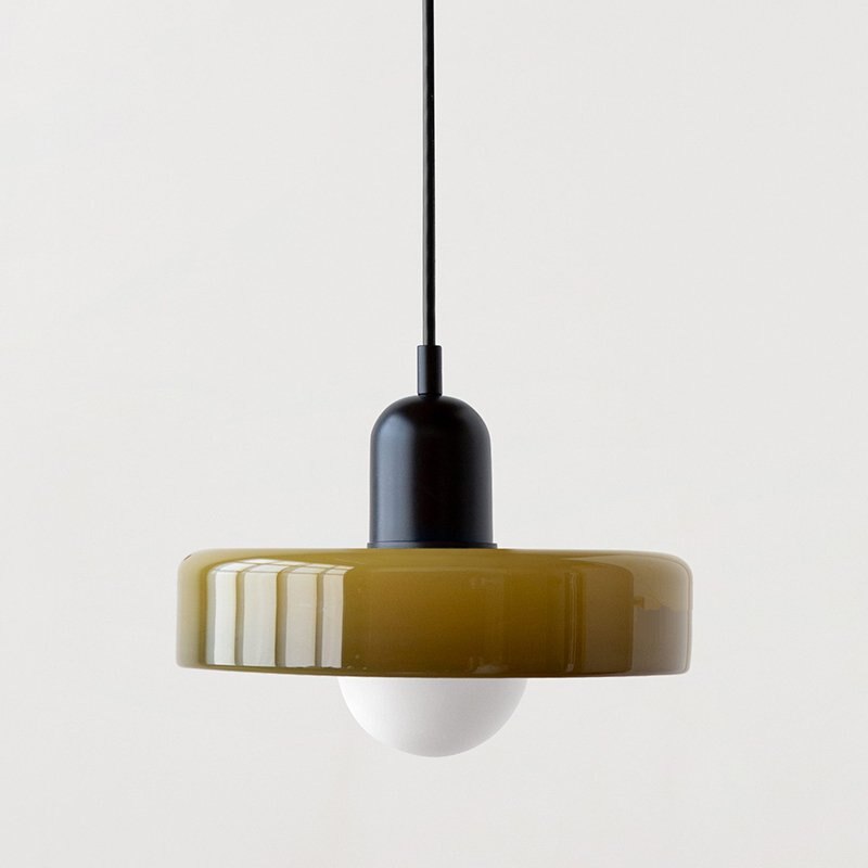 Bauhaus Buntglas Pendelleuchte